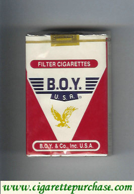 B.O.Y filter cigarettes USA soft box
